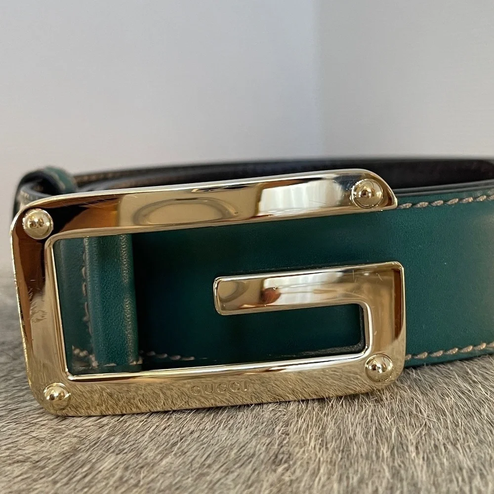 GUCCI LEATHER BELT - NEW SZ 90 CM